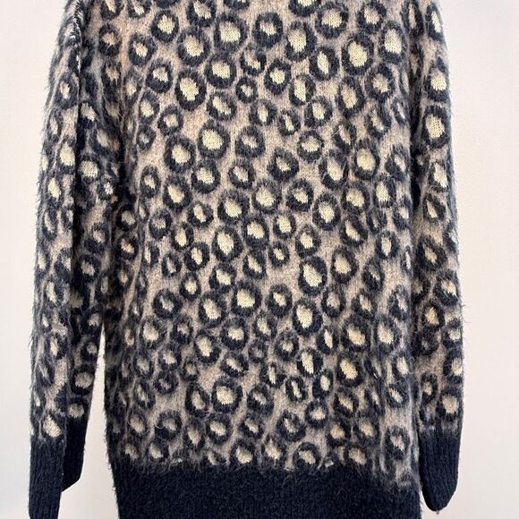 Current Elliott Soft Oversized The Cali Leopard Print Sweater XS NWT - Picture 6 of 7